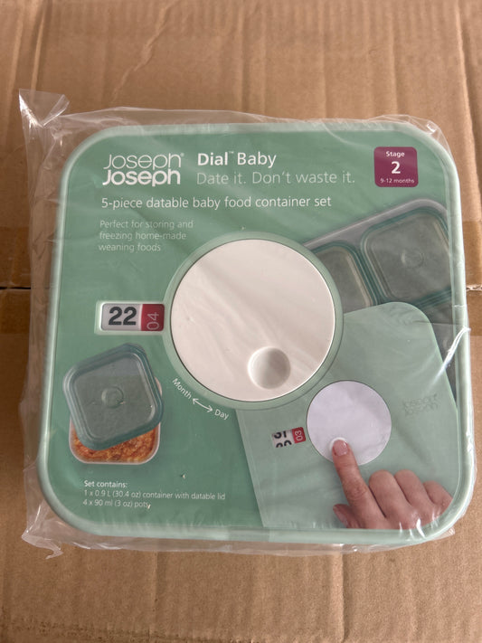 48x Joseph Joseph Dial Baby Stage 2 Datable Baby Food Container Set