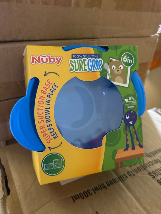 29x Nuby SureGrip Silicone Bowls Assorted Colours