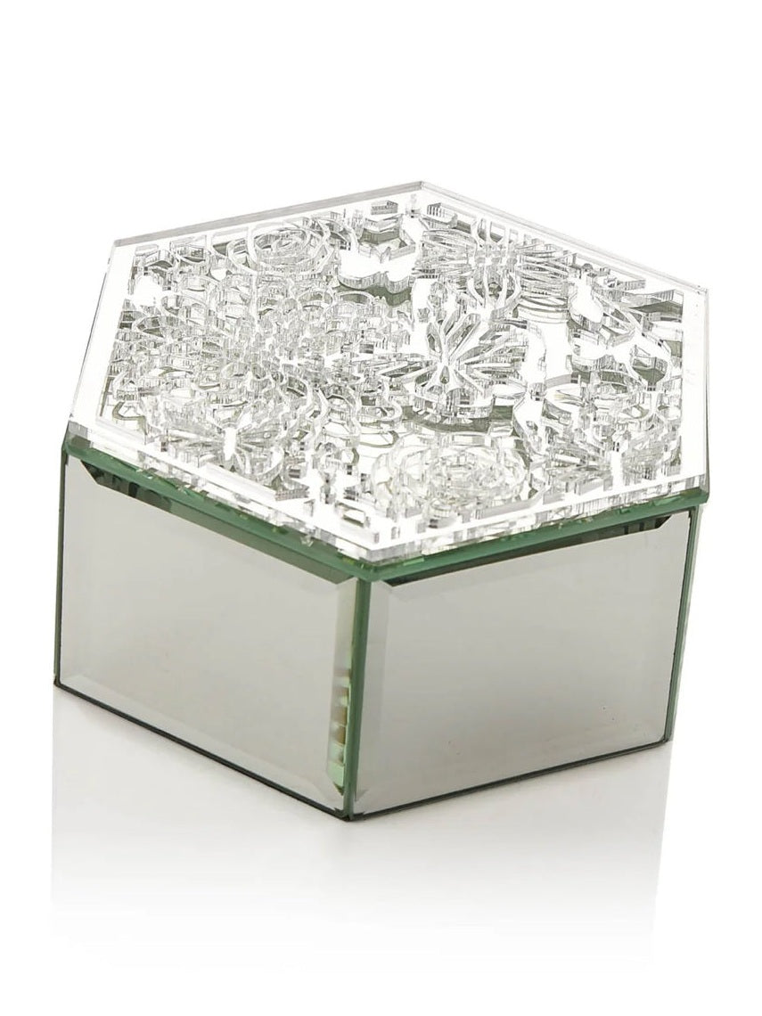 Mirrored Jewellery Box Hexagon