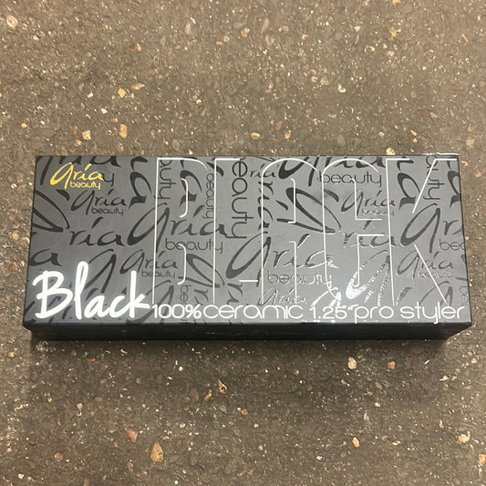 Aria Beauty Black 100% Ceramic 1.25” Pro Styler Straighteners