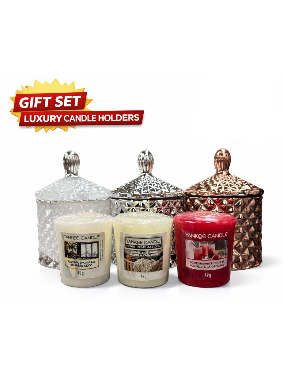 Yankee Candle Votive Gift Set with Luxury Jars