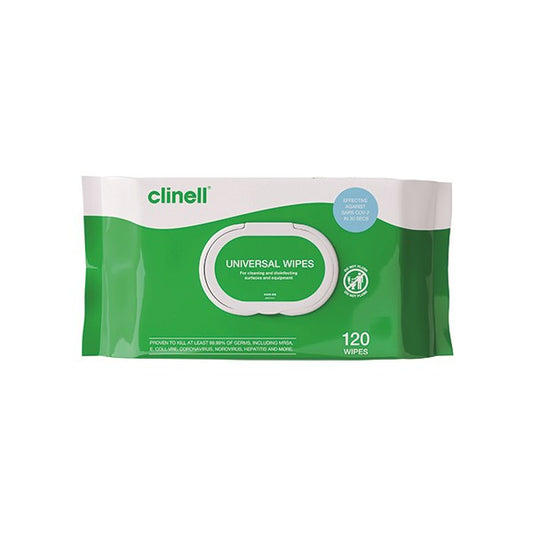 Clinell Universal Wipes BCW120 - Case of 9 Packs of 120 Wipes